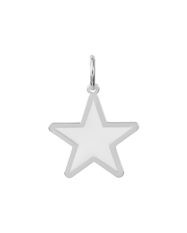 Pingente Botafogo Estrela em Prata 925 Esmaltado