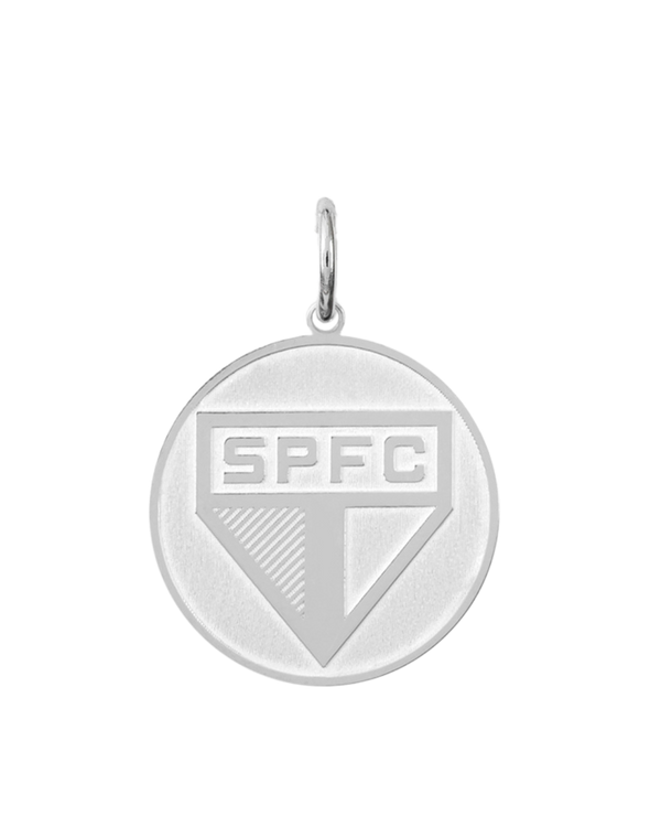Pingente São Paulo Escudo em Prata 925 Redondo
