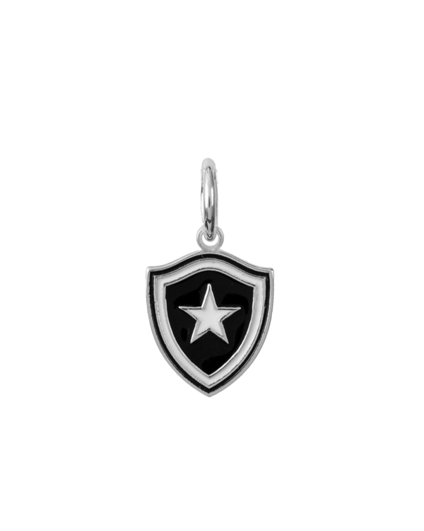 Pingente Botafogo Escudo Mini em Prata 925 Esmaltado