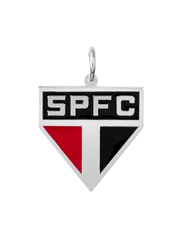 Pingente São Paulo Escudo em Prata 925 colorido