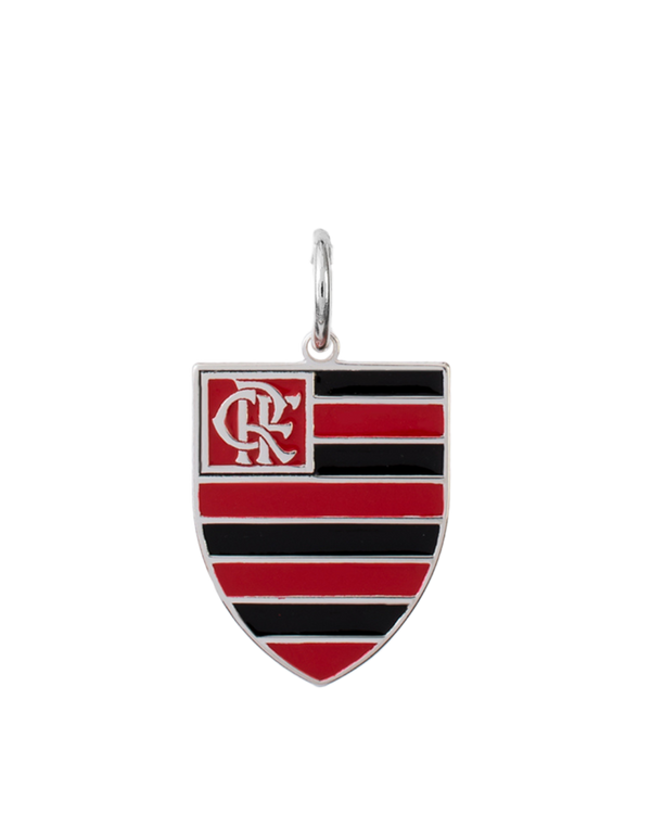 Pingente Flamengo Escudo em Prata 925 Colorido