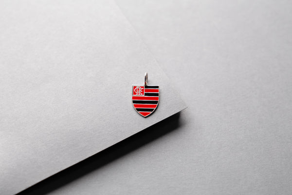Pingente Flamengo Escudo em Prata 925 Colorido