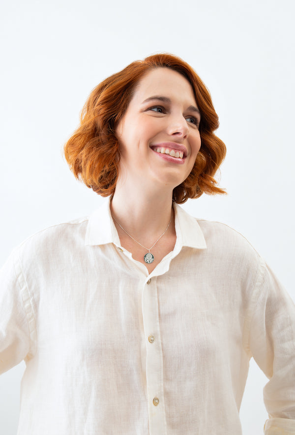 Pingente Palmeiras Escudo em Prata 925 Colorido