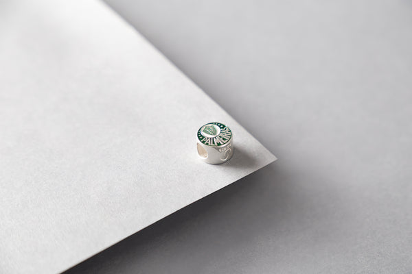 Berloque Palmeiras Escudo em Prata 925 Colorido + Pulseira