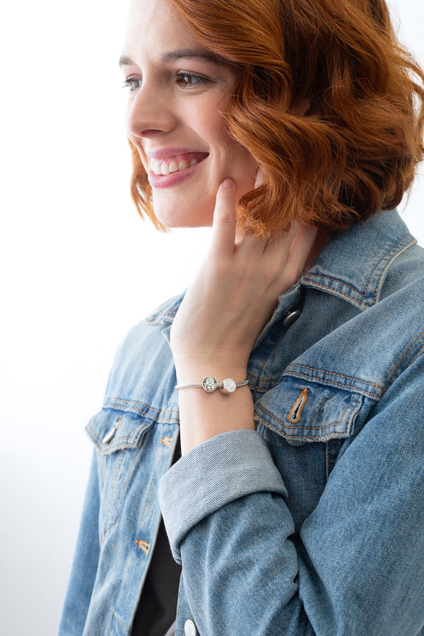 Berloque Palmeiras Escudo em Prata 925 + Pulseira