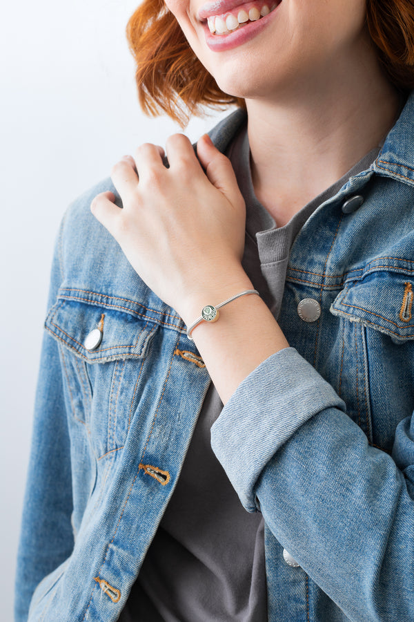 Berloque Palmeiras Escudo em Prata 925 Colorido