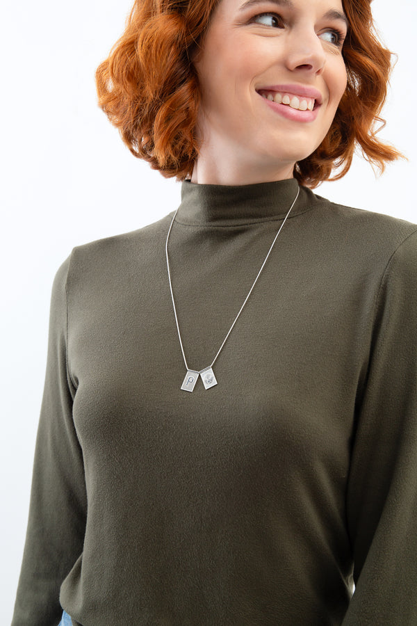 Escapulário Palmeiras Escudo e Palestra em Prata 925