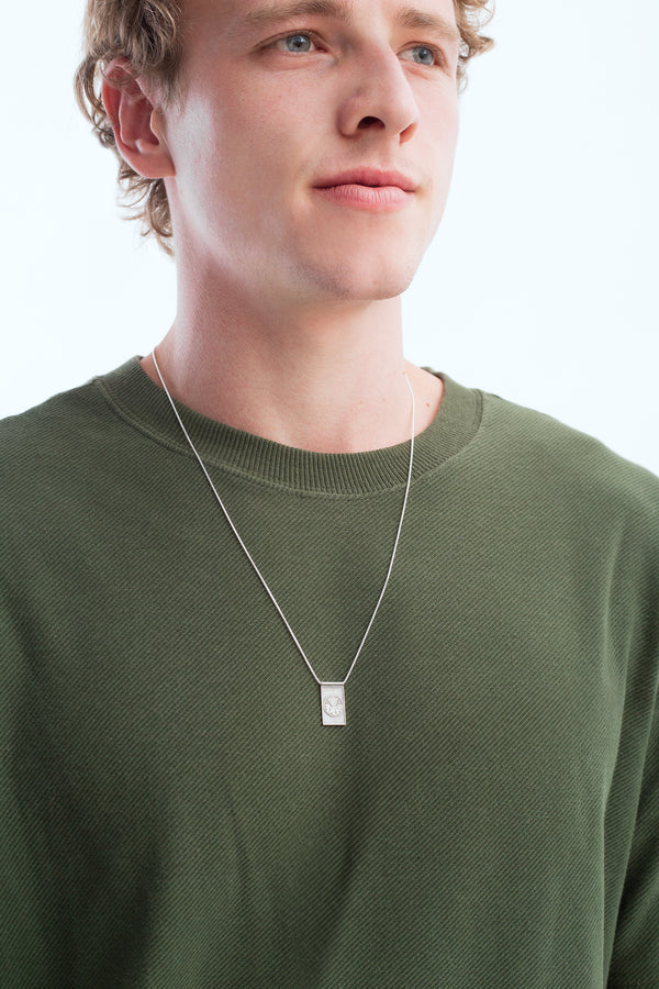 Escapulário Palmeiras Escudo e Savoia em Prata 925