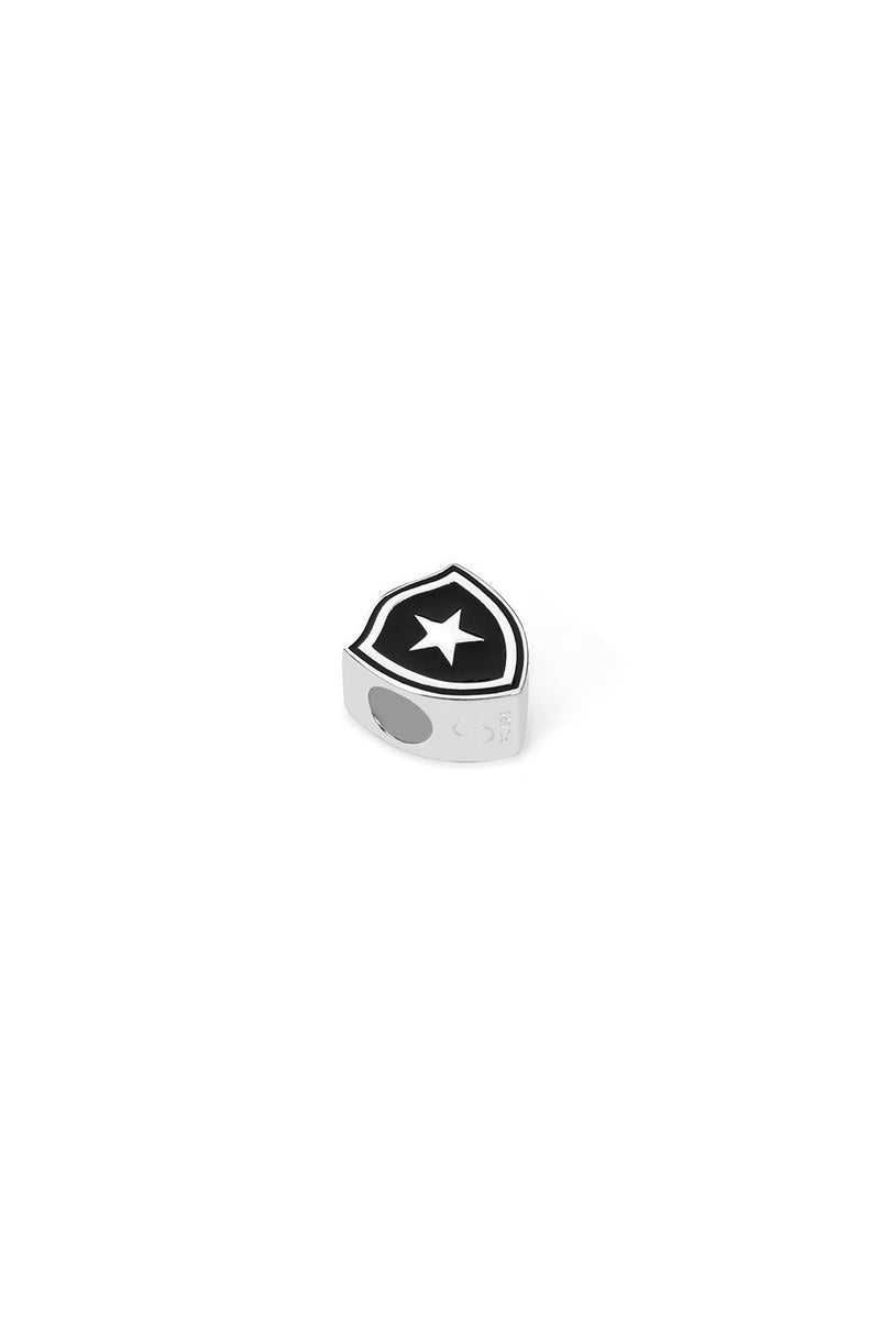 Berloque Botafogo Escudo em Prata 925 Esmaltado