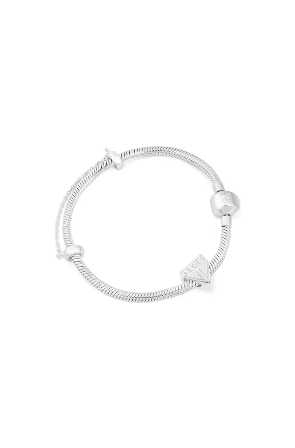 Berloque São Paulo Escudo em Prata 925 + Pulseira