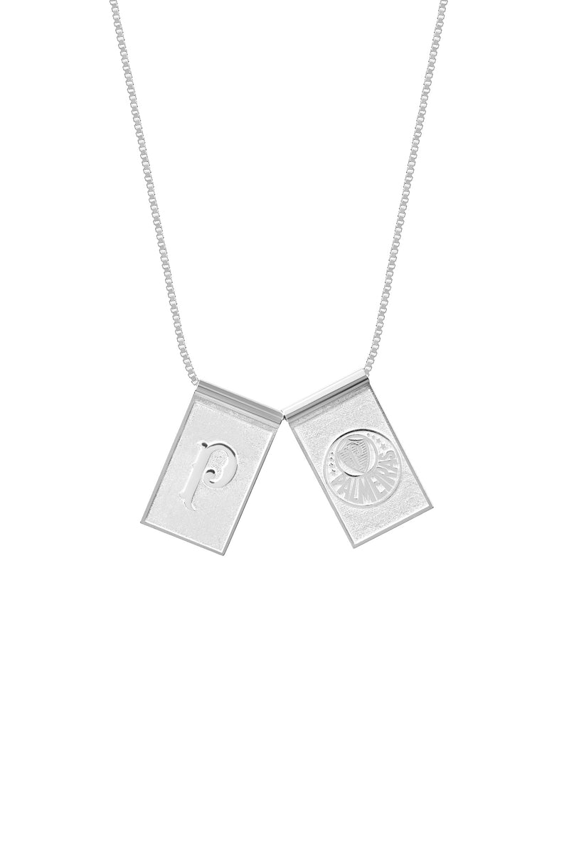 Escapulário Palmeiras Escudo e Palestra em Prata 925