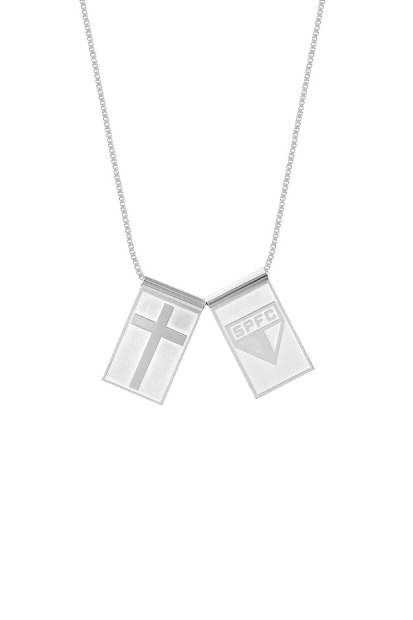 Escapulário São Paulo Escudo e Cruz em Prata 925