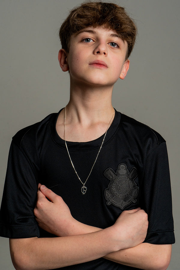 Pingente Corinthians Escudo CP em Prata 925