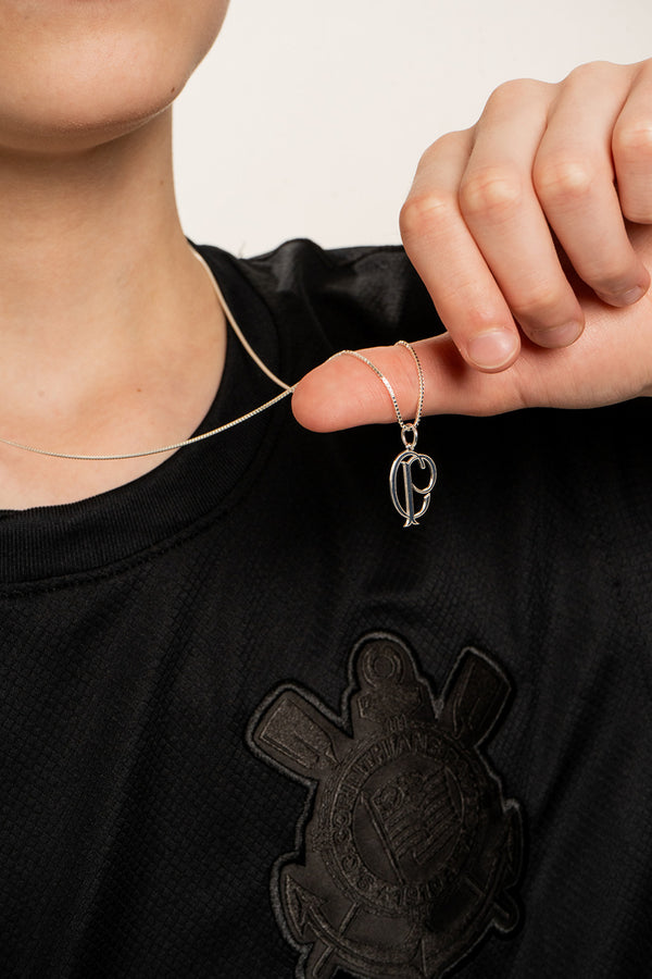 Pingente Corinthians Escudo CP em Prata 925