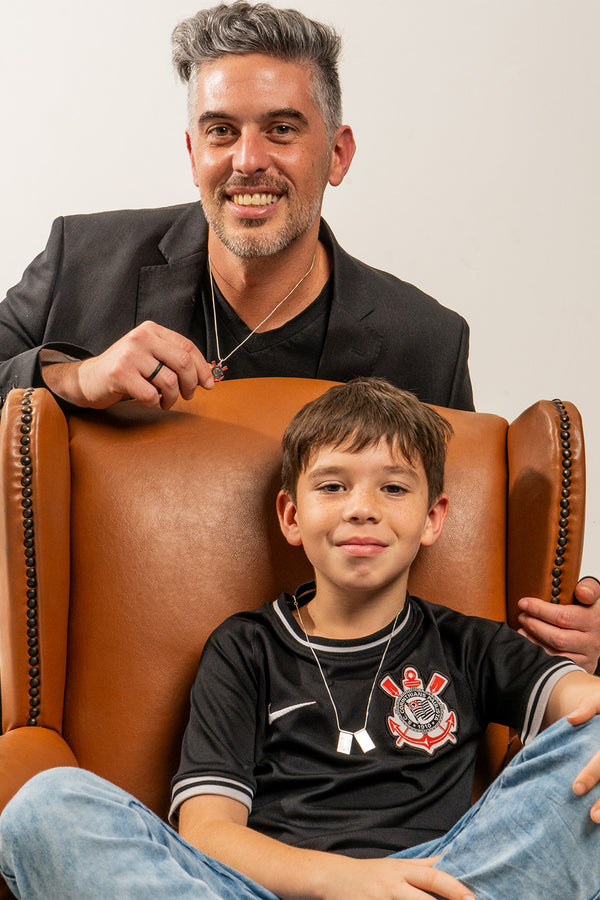 Pingente Corinthians Escudo em Prata 925 Colorido