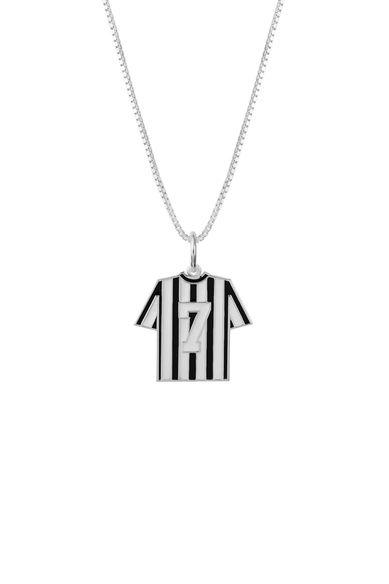 Pingente Botafogo Camisa em Prata 925 Esmaltado + Corrente