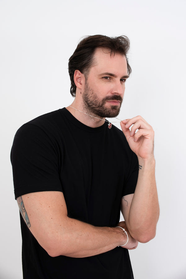 Pingente Athletico Escudo em Prata 925 Esmaltado