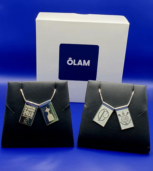 Escapulário Corinthians Comemorativo Libertadores 2012 em Prata 925