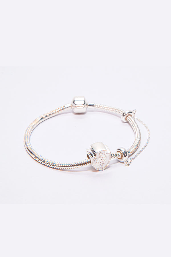 Berloque Vasco Escudo em Prata 925 + Pulseira