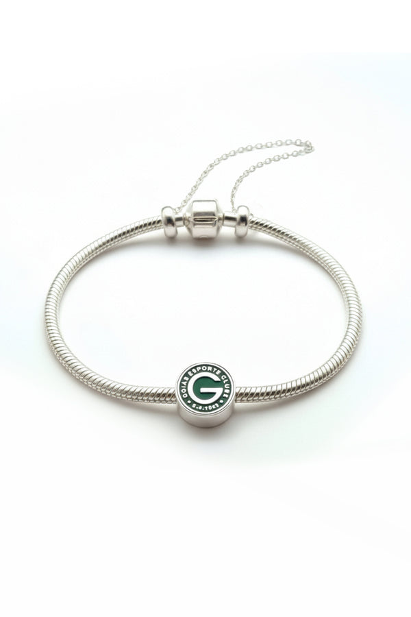 Berloque Goiás Escudo em Prata 925 Esmaltado