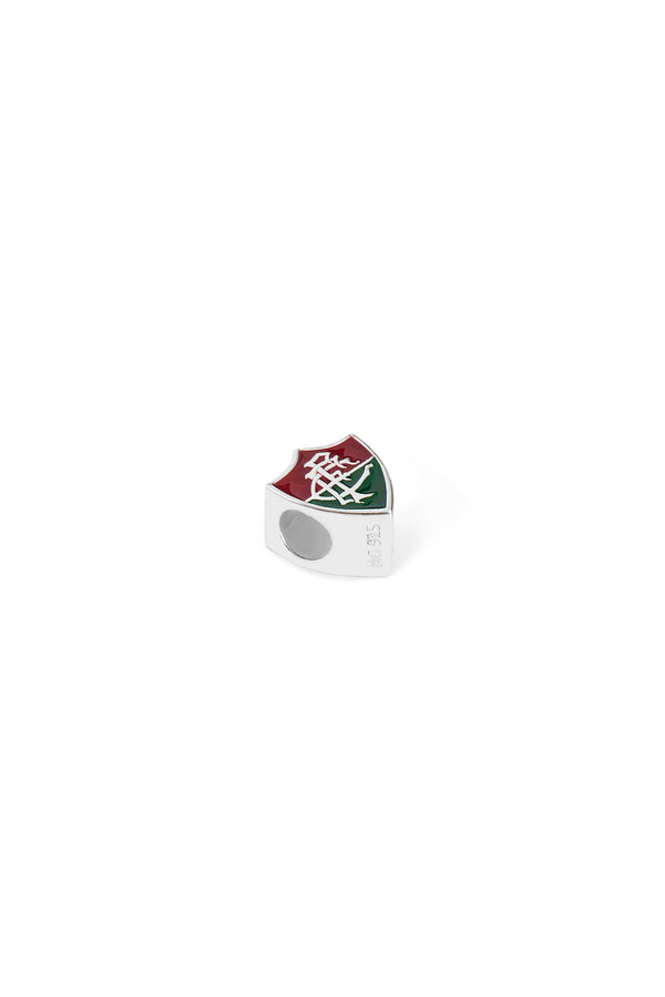 Berloque Fluminense Escudo em Prata 925 Esmaltado