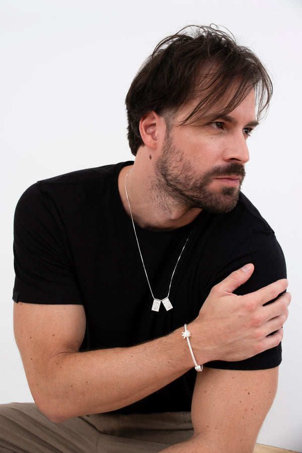 Escapulário Corinthians Escudo e CP em Prata 925