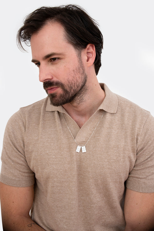 Escapulário Corinthians Escudo e Estrela de David em Prata 925