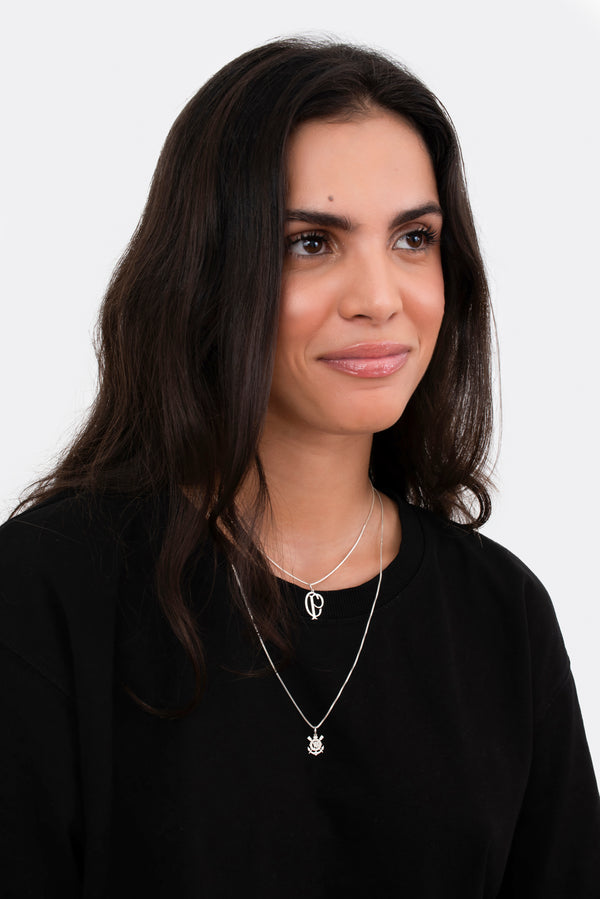 Pingente Corinthians Escudo CP em Prata 925