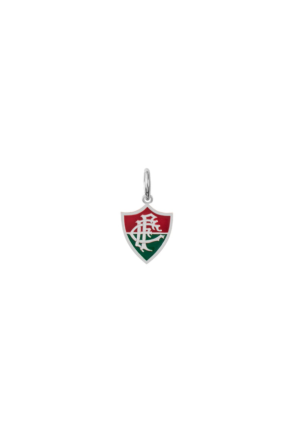 Pingente Fluminense Escudo Mini em Prata 925 Esmaltado