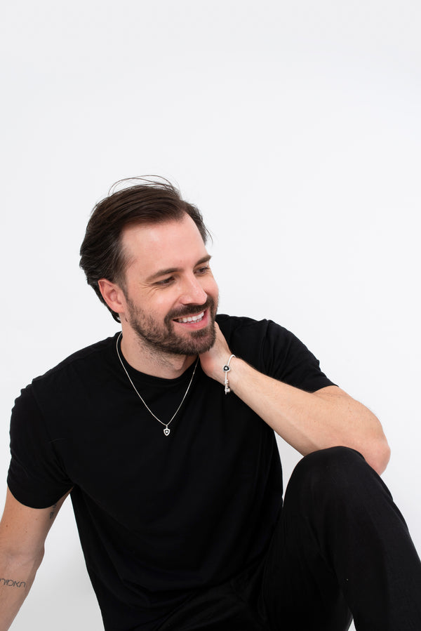 Pingente Botafogo Escudo Mini em Prata 925 Esmaltado + Corrente