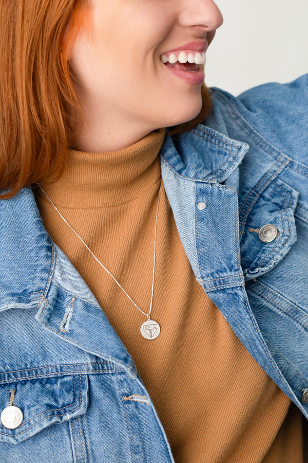 Pingente São Paulo Escudo em Prata 925 Redondo