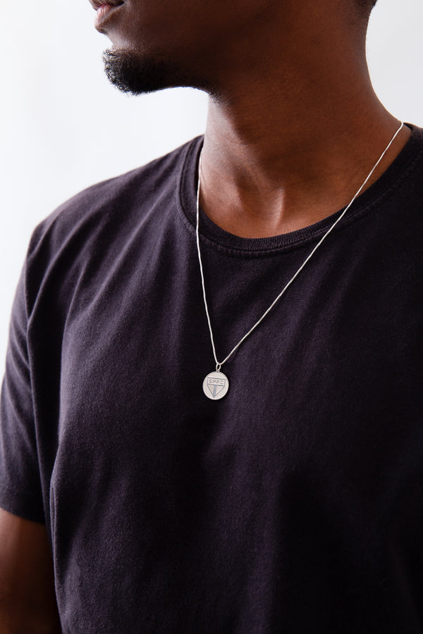 Pingente São Paulo Escudo em Prata 925 Redondo