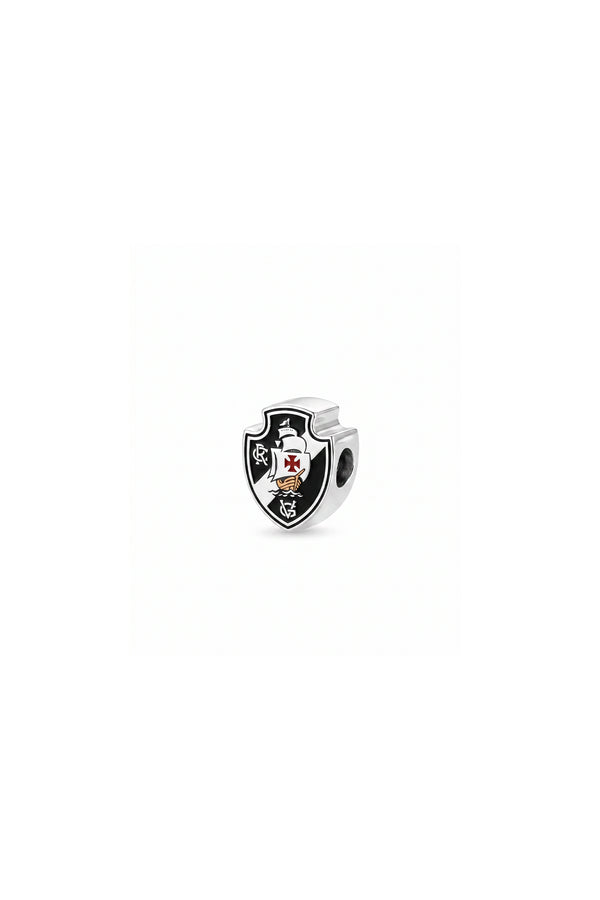 Berloque Vasco Escudo em Prata 925 Esmaltado
